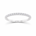 American Diamond Silver Band Ring - ZILVARA